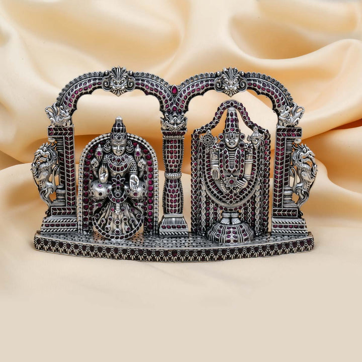 Buy Balaji And Padmavathi 2D Idol | 925 Pure Silver God Idols Online ...