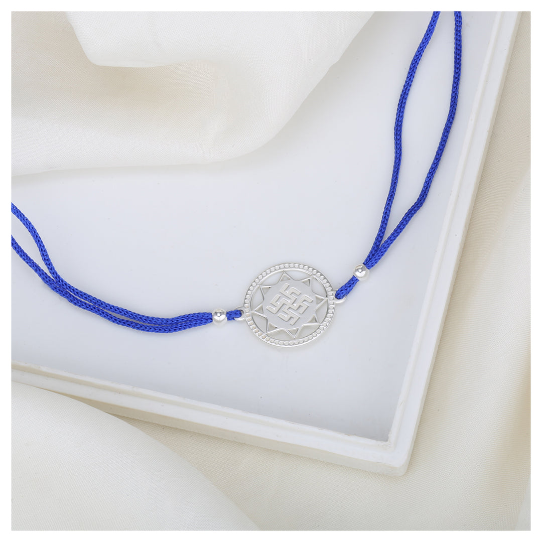 Shimmer Swastik Rakhi