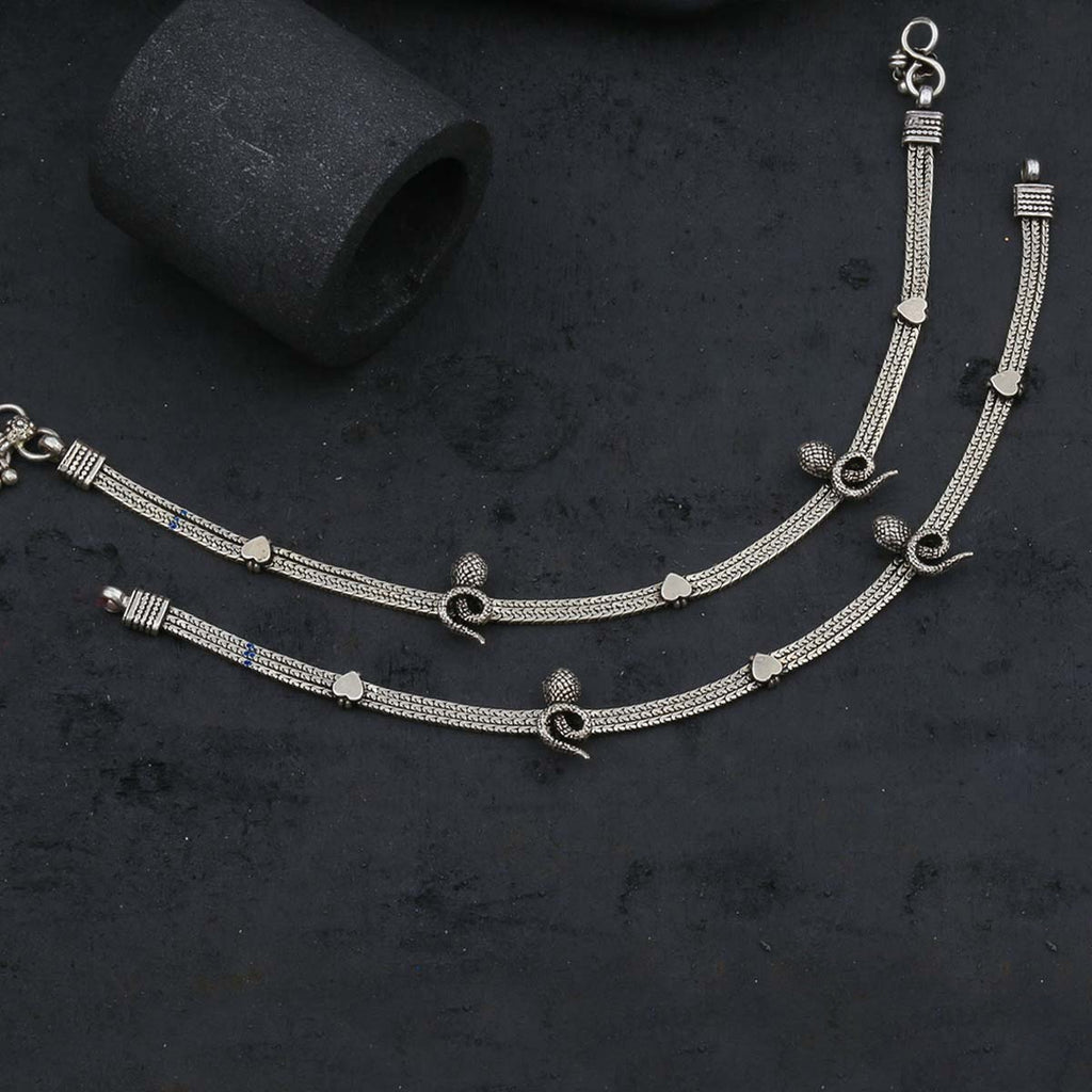 Shop Antique Three Layer Payal Online Gold Plated Oxidised