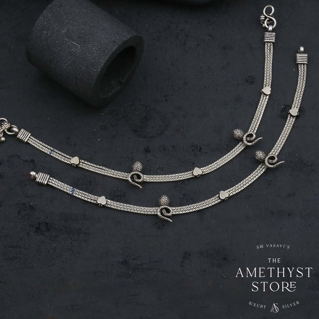 Shop Antique Three Layer Payal Online Gold Plated Oxidised