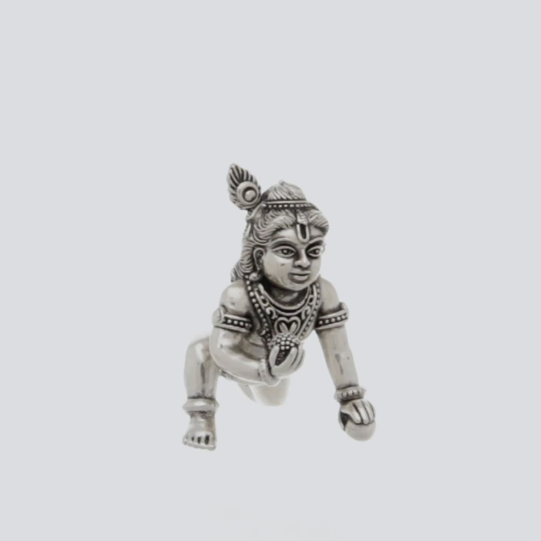 Laddu Krishna 3D Solid Idol